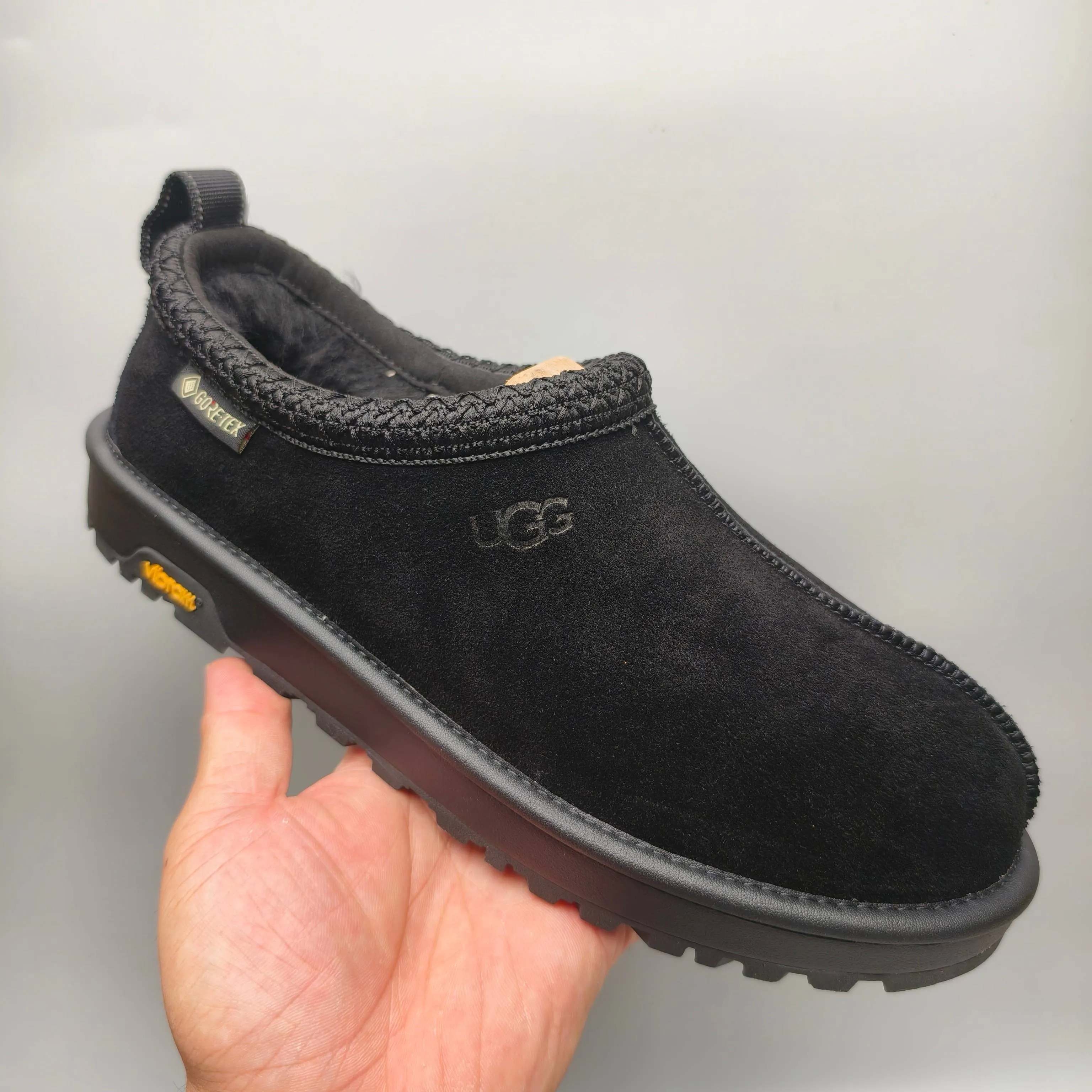 💰480 UGG sheepskin all-in-one snow boots, ethnic style casual trendy men's shoes, color: maroon, chocolate, black, matching sizes: 39-45